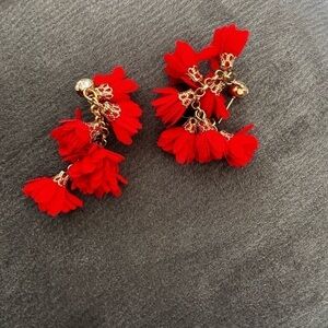 INC International Concepts Red Statement Earrings